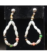 Seed Bead Earrings Pierced Jewelry Vintage - $6.92
