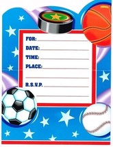 Action Sports Party Invitations - Birthday Party Supplies - $1.25