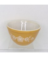 Vintage Pyrex Butterfly Gold Mixing Bowl #401 White Flowers 1-1/2 Pint 1... - $17.72