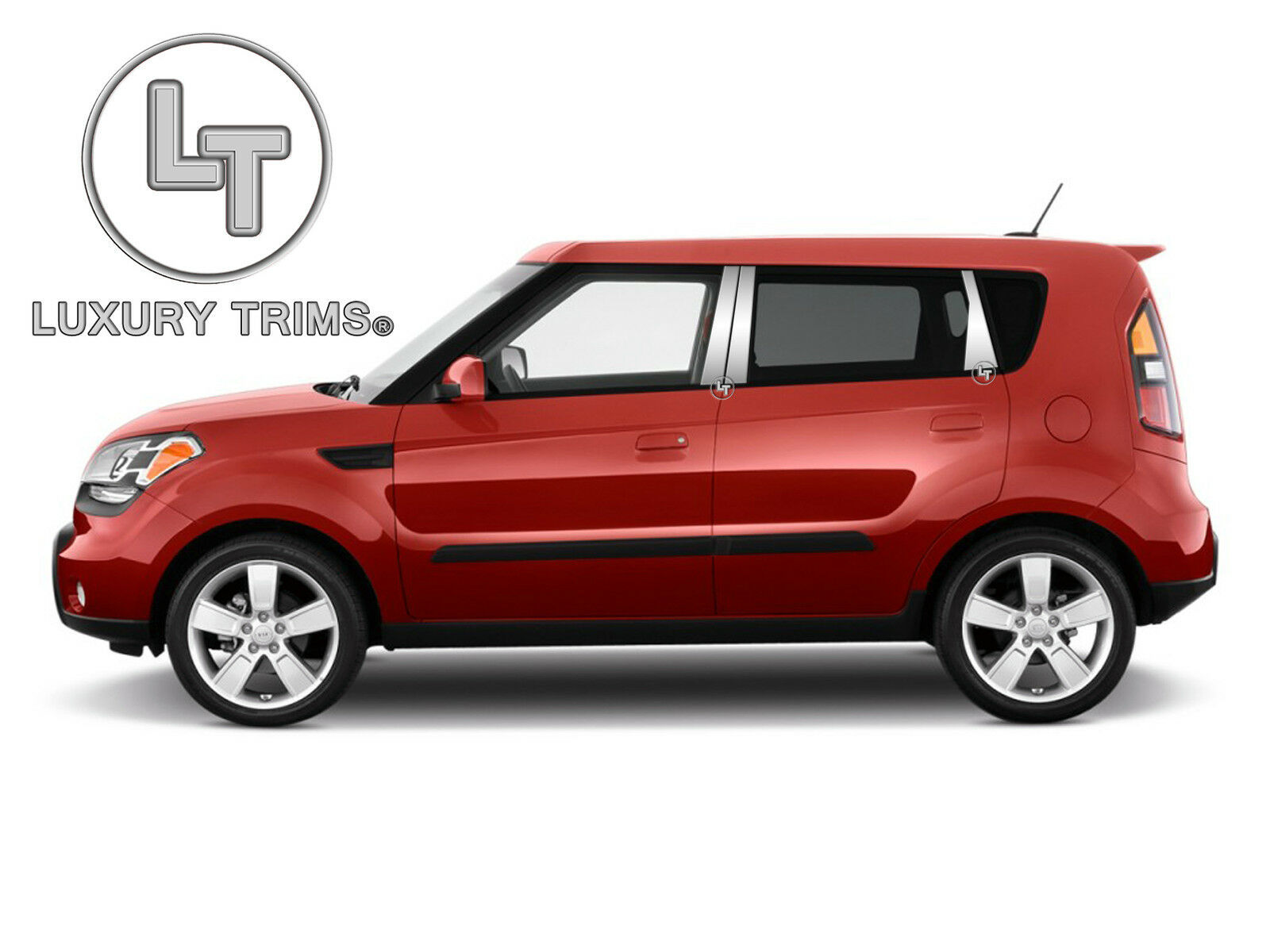 For kia soul stainless steel chrome pillar posts by luxury hubcaps 20102013 Car & Truck Parts