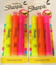 Lot of 2 Sharpie Neon 3 Color HIGHLIGHTER 3pk Chisel Tip NonToxic Odorless 25173 - $11.99