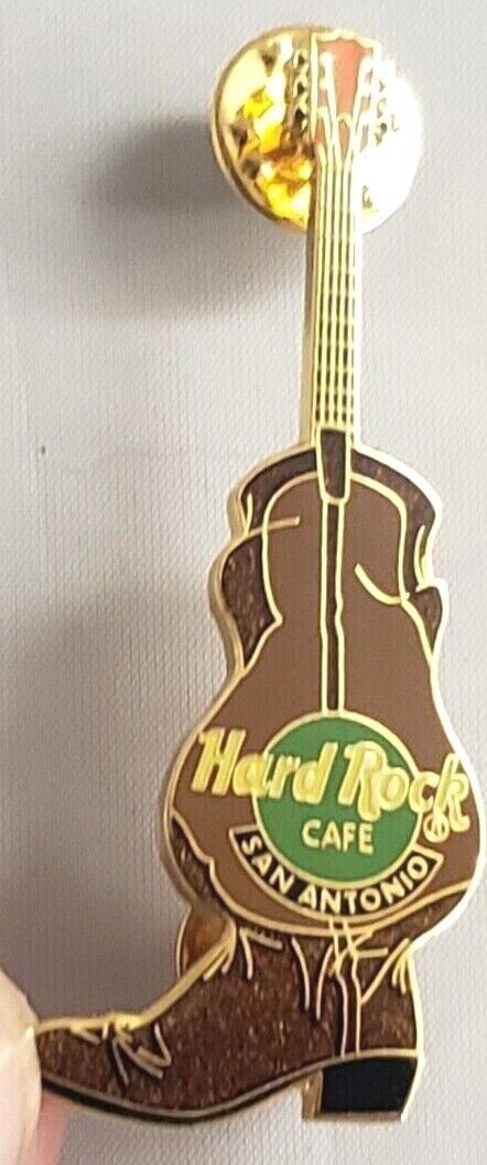 Primary image for Hard Rock Cafe Guitar San Antonio Hat Pin Double Pin Made by Pincraft LLC