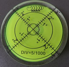 Acrylic Large Spirit Bubble Level (Green Liquid) 60mm  - $8.84