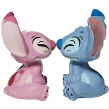 Walt Disney Lilo & Stitch, Angel & Stitch Ceramic Salt & Pepper Shakers Set NEW - $24.18