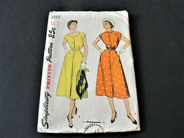 Simplicity 3253-Misses One-Piece Dress -Size 14-Sewing Pattern 1950s-Sea... - $28.80
