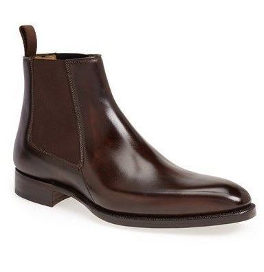 New Men's Handmade Burgundy Color Ankle High Chelsea Dress Leather ...