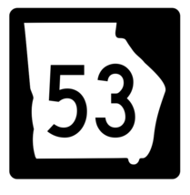 Georgia State Route 53 Sticker R3600 Highway Sign - $1.45