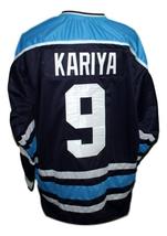 Any Name Number Maine Paul Kariya Hockey Jersey New Navy Blue image 5