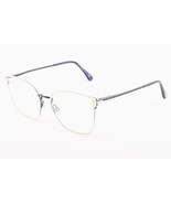 Tom Ford 5574-B 021 Ivory Black / Blue Block Eyeglasses TF5574 021 55mm - $236.55