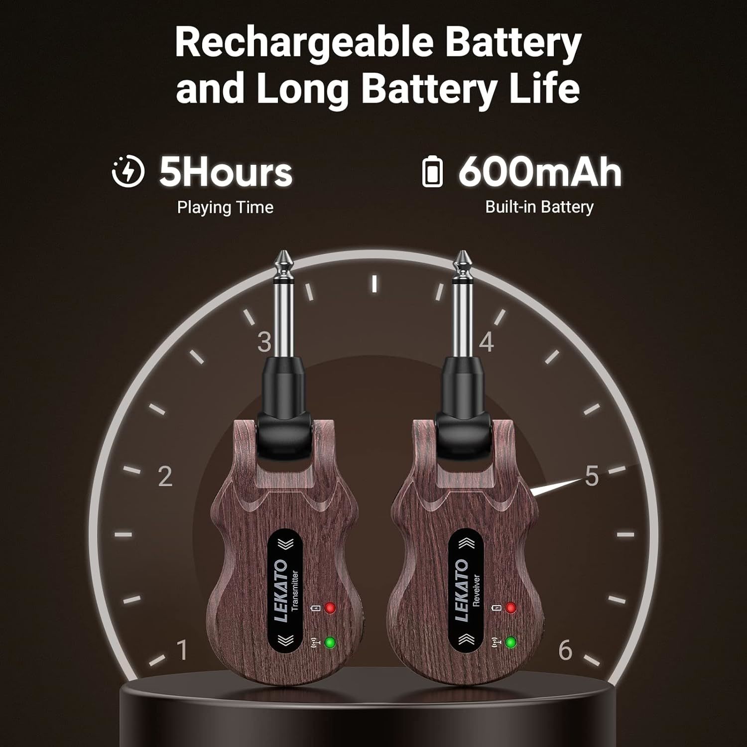 Lekato Wireless Guitar System 5.8 Wireless Guitar Transmitter Receiver