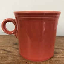 HLC Fiesta USA Paprika Coral Drink Mug Coffee Tea Cup Art Deco Ring Handle - $26.99