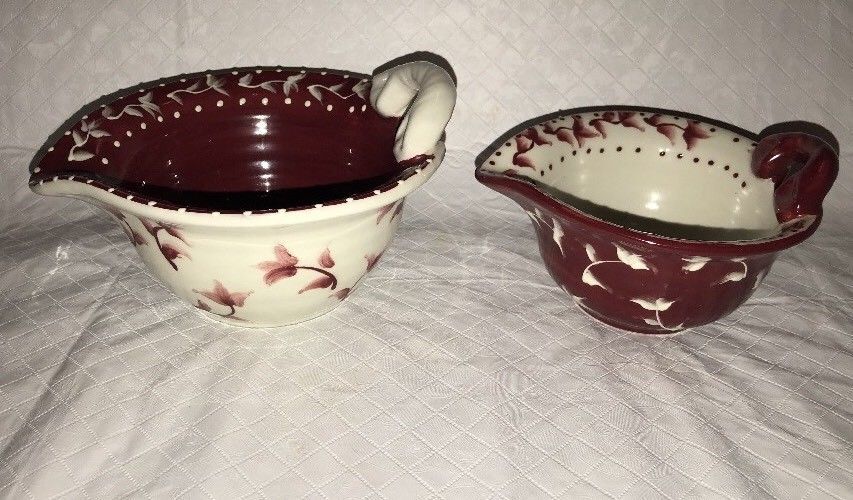 Vintage Mixer Bowl Set Fire King for Sunbeam Clear Glass Pour Spout 6 & 9  Inch Mixing -  Log Cabin Decor