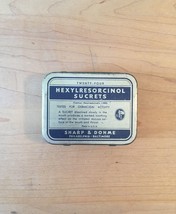 Vintage 50s Hexylresorcinol Sucrets 24 lozenge tin packaging