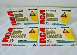 Lot of 4 RCA  Audio Cassette 60 Minutes Hi-Fi Stereo Normal Bias NEW Sealed - $12.99