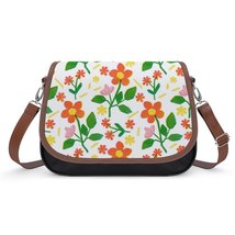 Mondxflaur Flower Floral Messenger Bag for Women PU Leather Crossbody Ba... - $26.99