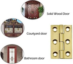 8 Pcs 2.5 Inch Butt Hinges Miniature Solid Brass Hinges Cabinet Drawer - $20.57