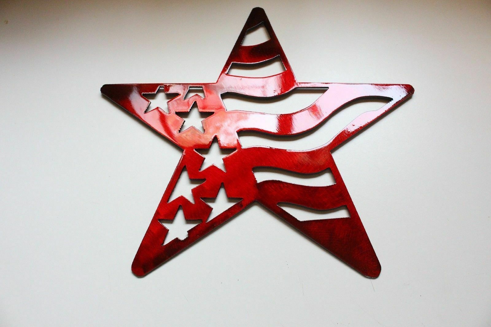 Stars & Stripes Star - Metal Wall Art - Red 7" - $18.03