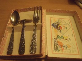 Extreme Rare! Walt Disney Donald Duck Child Fork, Spoon and Knife Set fr... - $148.50