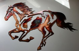 Running Horse - Metal Wall Art - Copper and Bronzed Plated 18" x 13" - $47.48