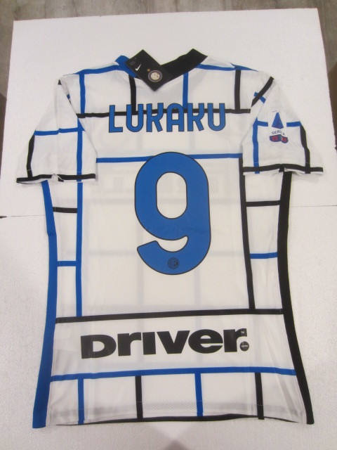 Romelu Lukaku Inter Milan Serie A Match Slim White Away Soccer Jersey