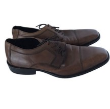 J. Murphy By Johnston & Murphy Mens Shoes Novick Brown Cap Toe Lace Up Size 10 M - $27.83