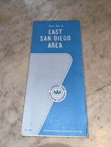 AAA 1991 Street Map of East San Diego Area Road Map - $2.99