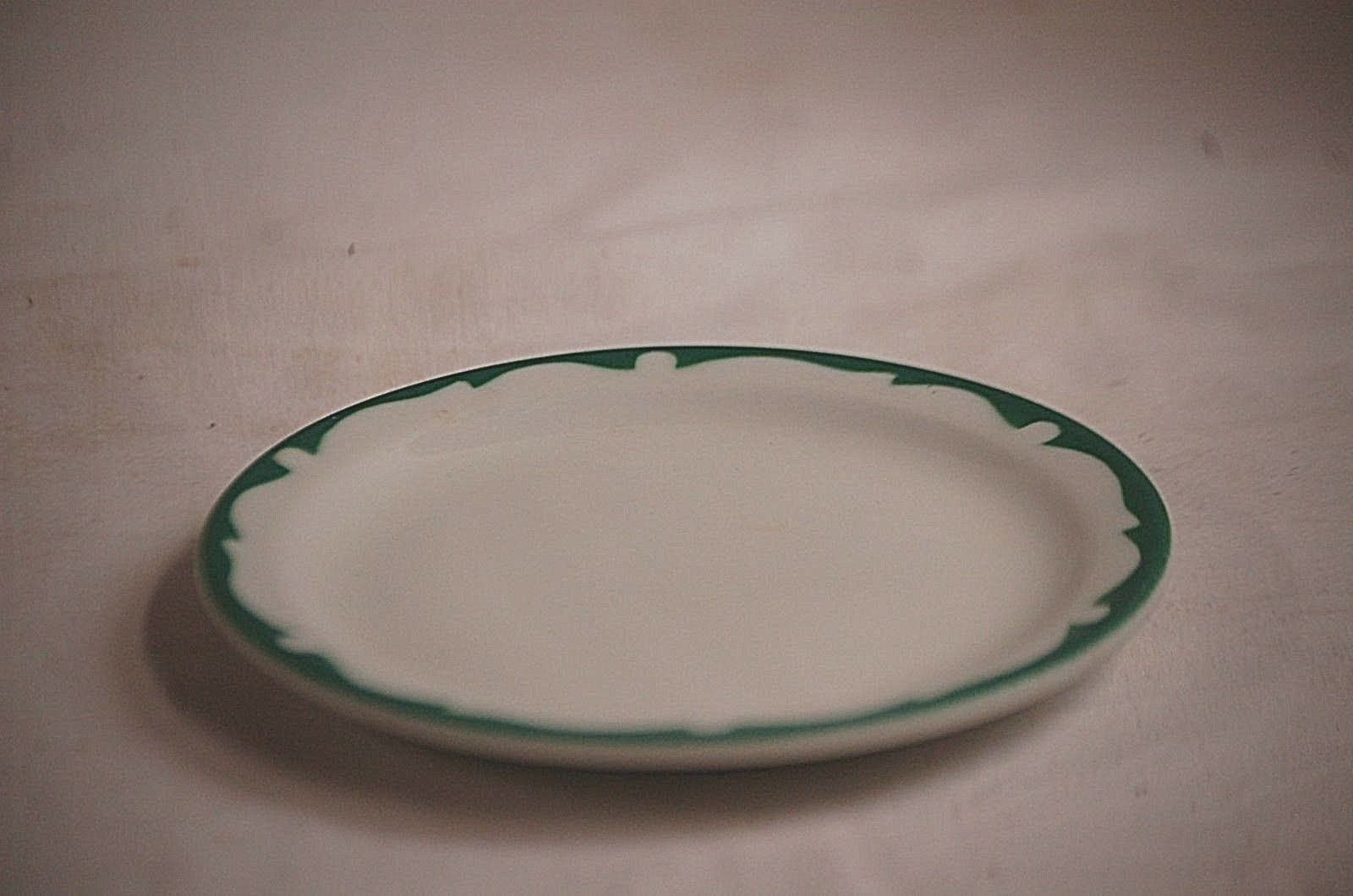 Old Vintage Shenango China Restaurant Ware Bread & Butter Plate Green MCM  USA