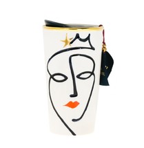 Starbucks 2015 Crown Anniversary Siren Face Ceramic Tumbler Traveler Mug... - $74.25