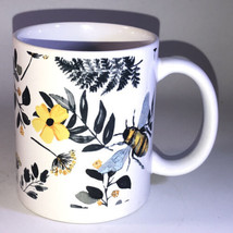 Bees & Flowers 4”H X 3 1/2”W Oversized Coffee Mug Cup-BRAND NEW-SHIP N 24 Hours - $14.73