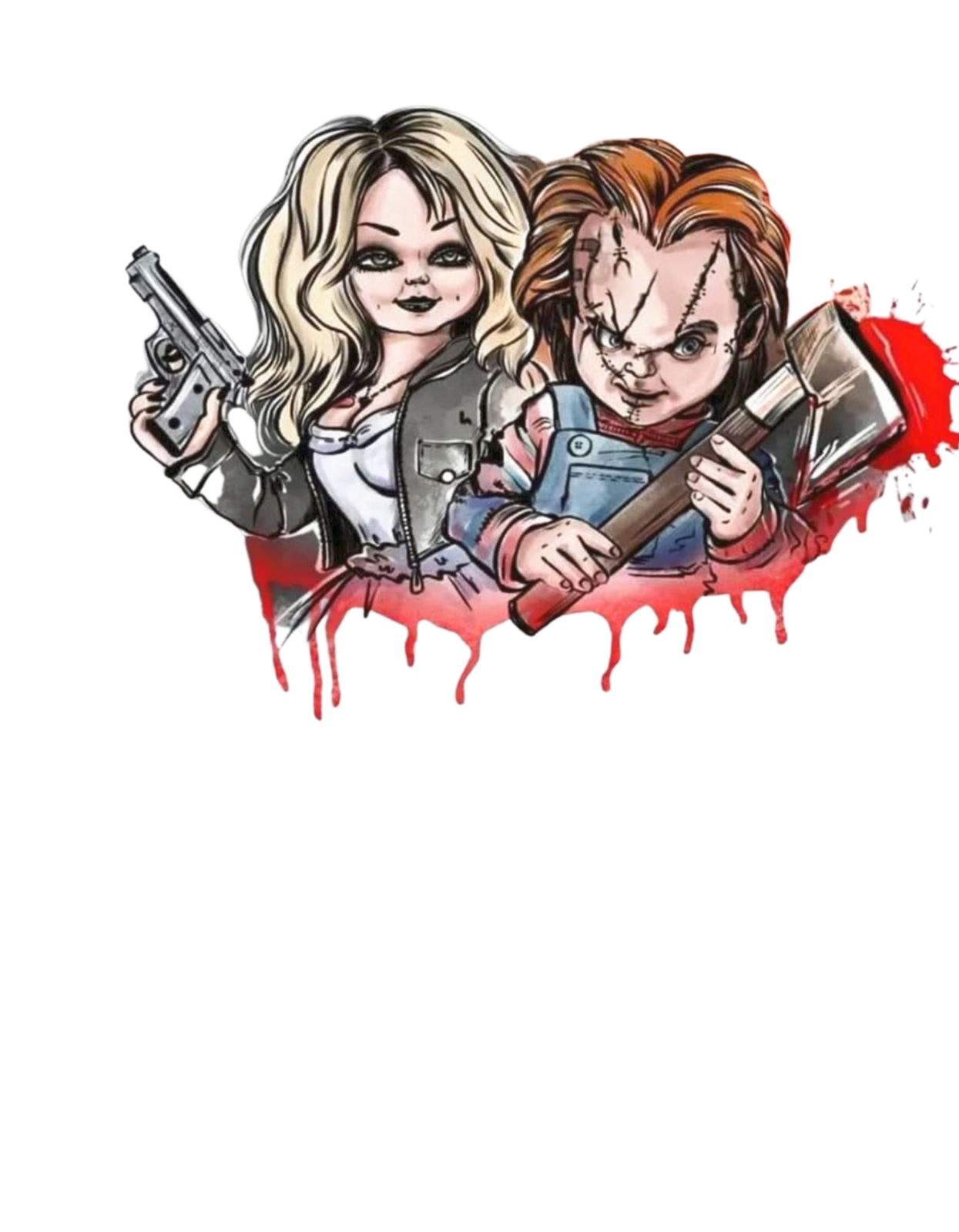 Chucky And Bride if Chucky PNG Sublimation File - Digital Art