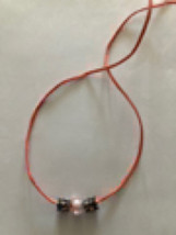 Pretty in pink Triple bead pendant necklace 30” cord - $24.99
