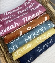 Personalized Minky Plush Name Blankets - $57.42