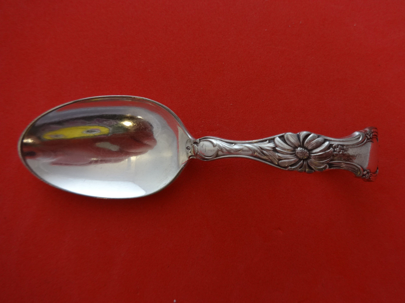 Primary image for Floral by Wallace Plate Silverplate Curved Baby Spoon 3 3/4"