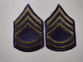 ARMY SERGEANT FIRST CLASS CHEVRONS EARLY 1950&#39;S PAIR VINTAGE NOS - $5.00
