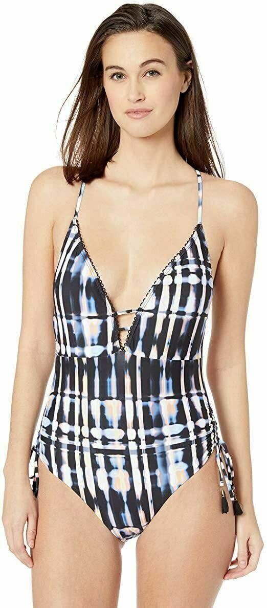 Lucky Brand Womens Plunge Front One Piece and 50 similar items