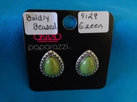 Paparazzi Earrings (new) Boldly Beaded/Green 9129 - $5.16