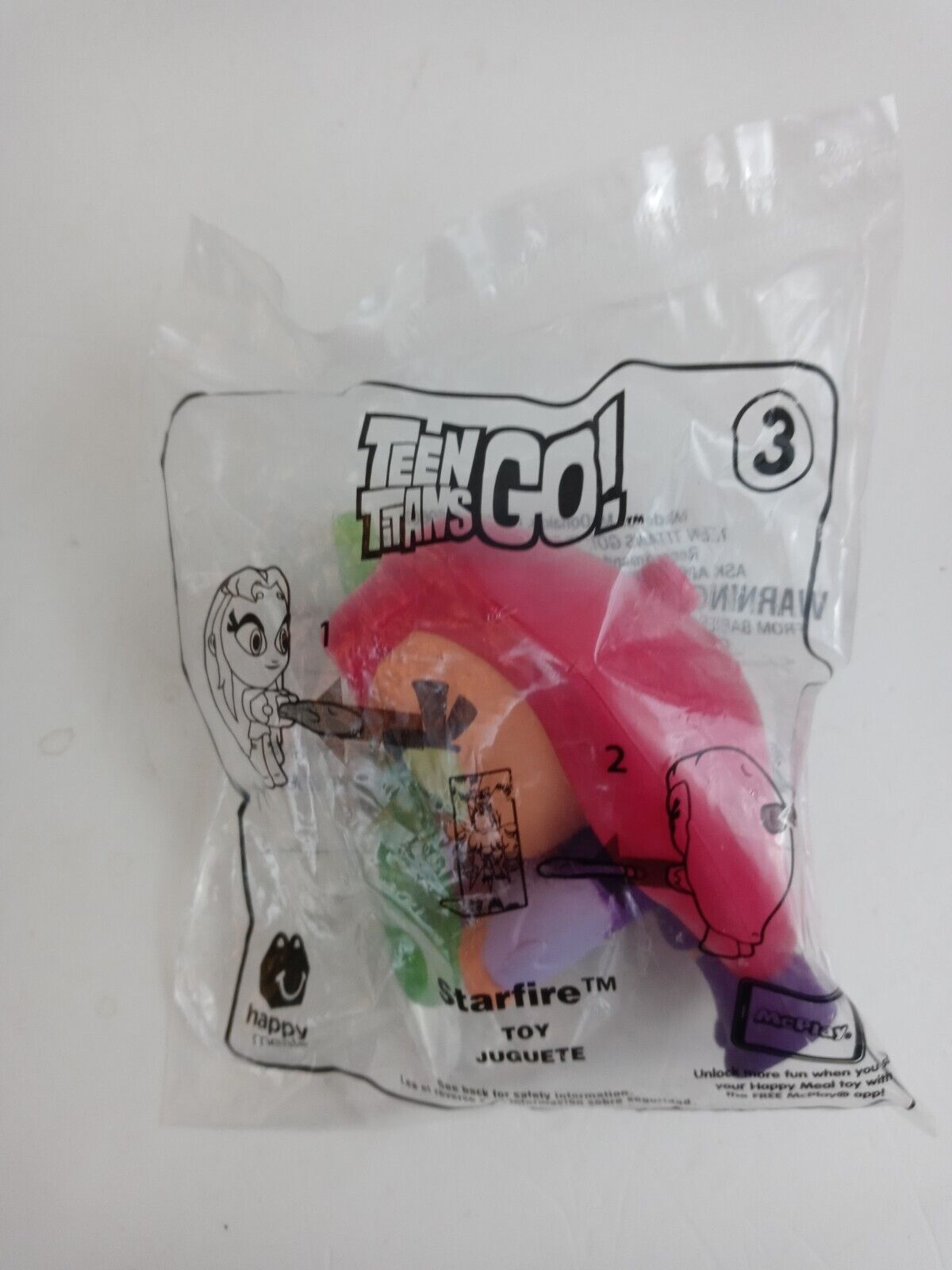 New 2019 McDonalds Happy Meal #3Teen Titans Go Toy Starfire - Fast Food