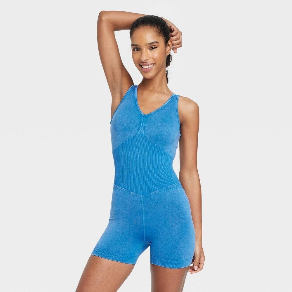 JoyLab Women's Seamless Short Bodysuit Blue and 50 similar items