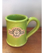 Greyfoxpottery Signed Lime Green Glazed Pottery GUTTER MAIDS Hot Chocola... - $13.99