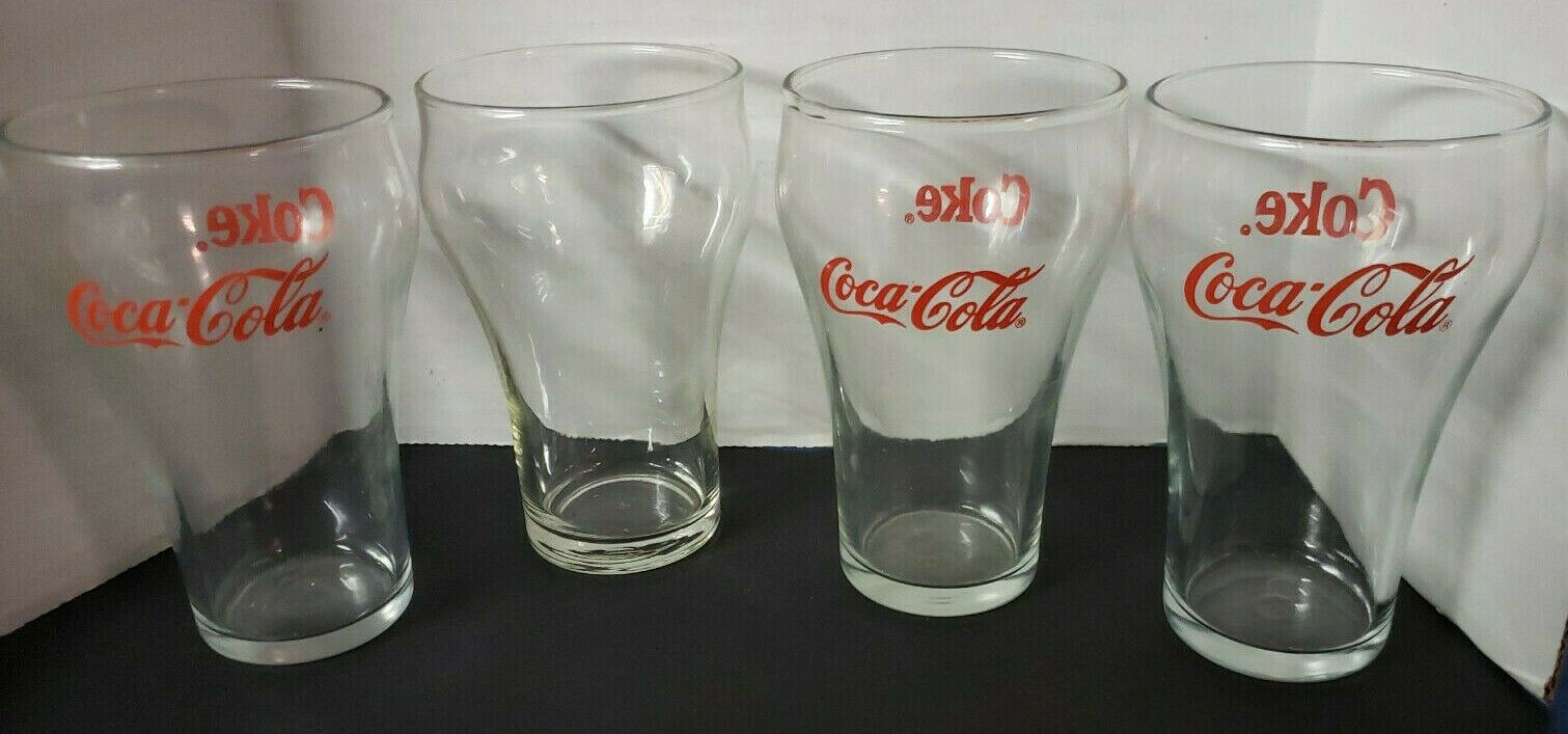 Genuine Coca Cola Large Cup Coke Drinking Glass 17 oz Glasses