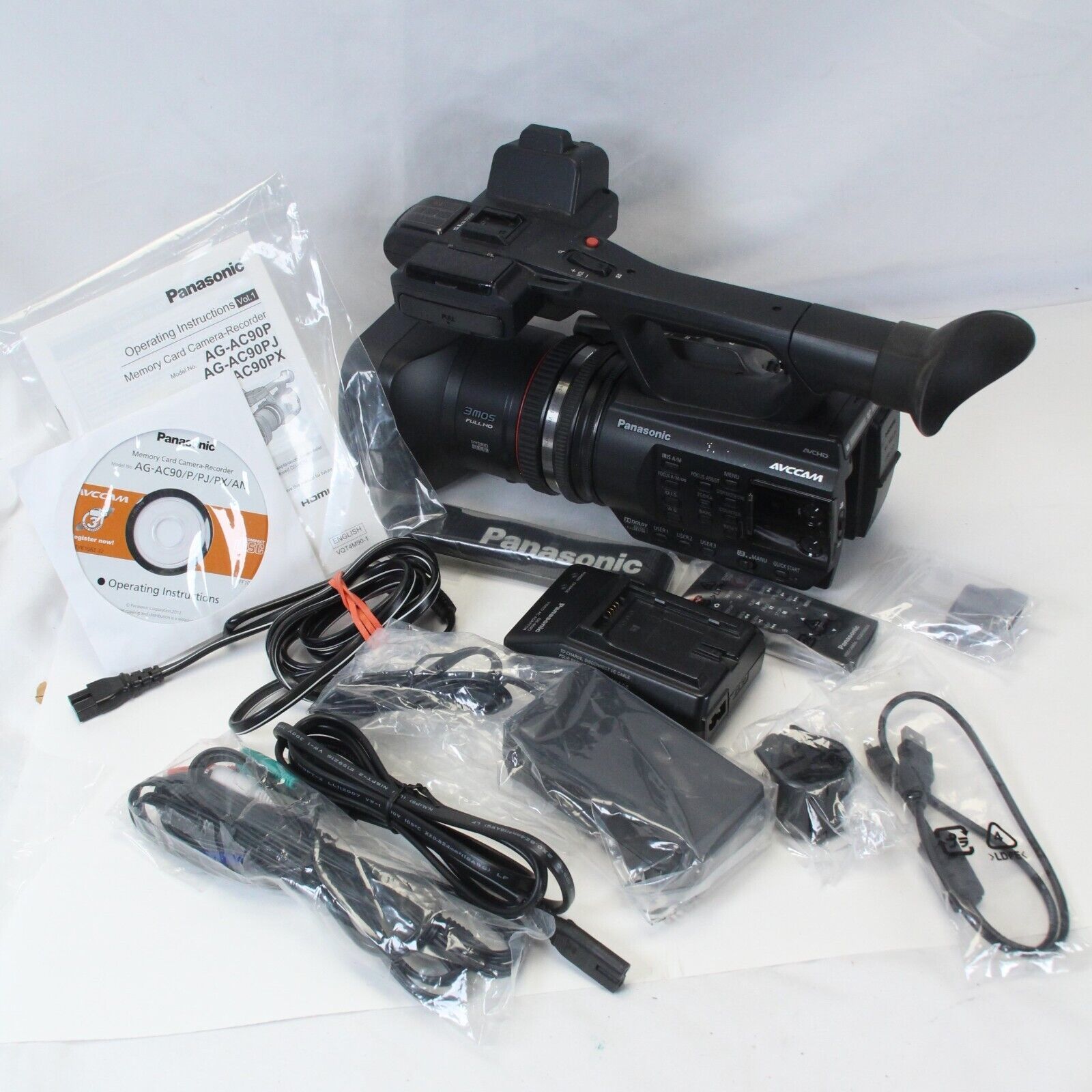 Panasonic AGAC90 AVCCAM HD Handheld Camcorder 57 Hours Battery Charger
