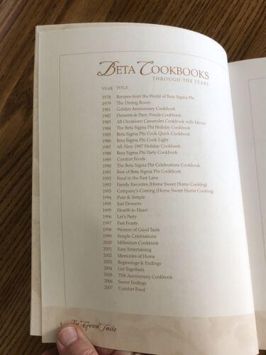 In Good Taste - Recipes From Beta Sigma Phi - The Best of the Best
