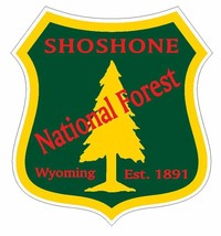 Shoshone National Forest Sticker R3309 Wyoming You Choose Size - $1.45+