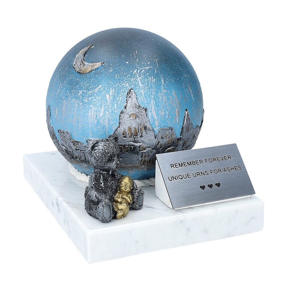 Urn For Child Remains Special Infant Funeral Baby Urn Hand Painted - $239.97 - $346.62