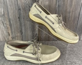 Sperry Top-Sider Deck Shoes Men's 8M Beige Leather Contour System Non-Mark Sole - $28.51