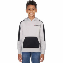 Champion Boys Size Medium 10/12 Black Gray Sweatshirt Hoodie NWT - $9.44