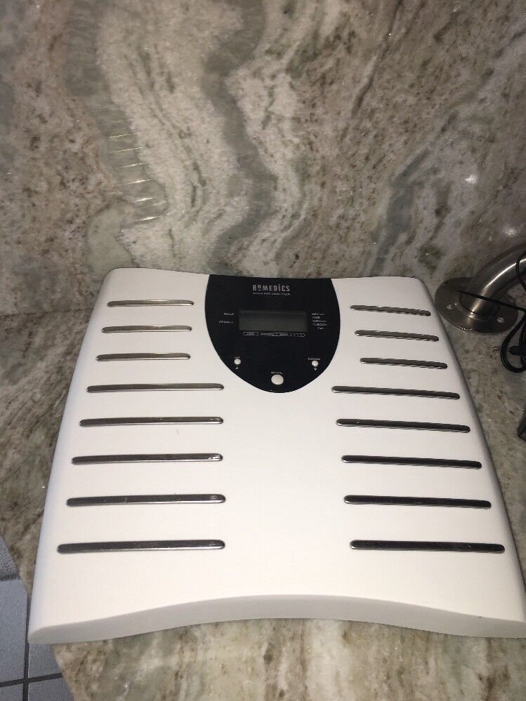 Compact Glass Analyser Bathroom Scale, Silver - Measures weight, body fat  %, body water % and BMI