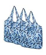 Panda Legends Blue Feather - 3 Pieces Reusable Grocery Bags Foldable Boutique Sh - $23.61
