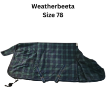 Weatherbeeta Horse Blue Green Plaid Turnout Sheet Size 78 USED image 2