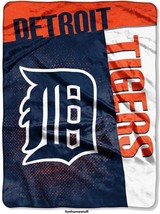 Detroit Tigers Mlb Baseball TWIN/FULL Size Sports Northwest Throw Blanket 60x80" - $51.95